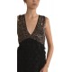 Dixie Dress Bronze Sequins & Fringes-Black