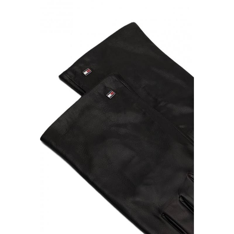 Tommy Hilfiger Gloves Leather Flag-Black Tommy Hilfiger Gloves Leather Flag-Black