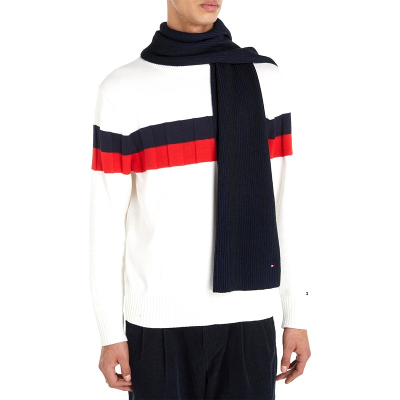 Tommy Hilfiger Flag Beanie & Scarf-Space Blue/Twilight Lapis