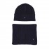 Tommy Hilfiger Flag Beanie & Scarf-Space Blue/Twilight Lapis