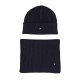 Tommy Hilfiger Flag Beanie & Scarf-Space Blue/Twilight Lapis