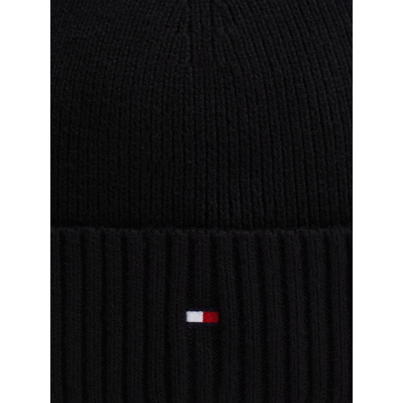 Tommy Hilfiger Beanie TH Flag-Black Tommy Hilfiger Beanie TH Flag-Black