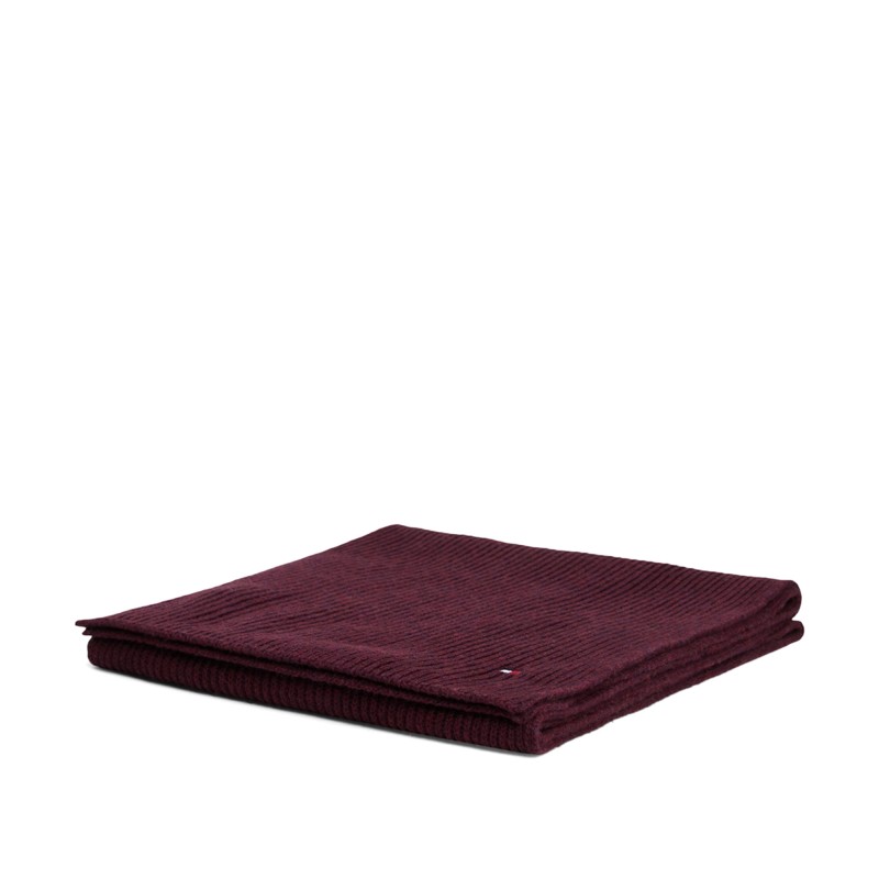 Tommy Hilfiger Scarf TH Flag-Deep Burgundy Melange