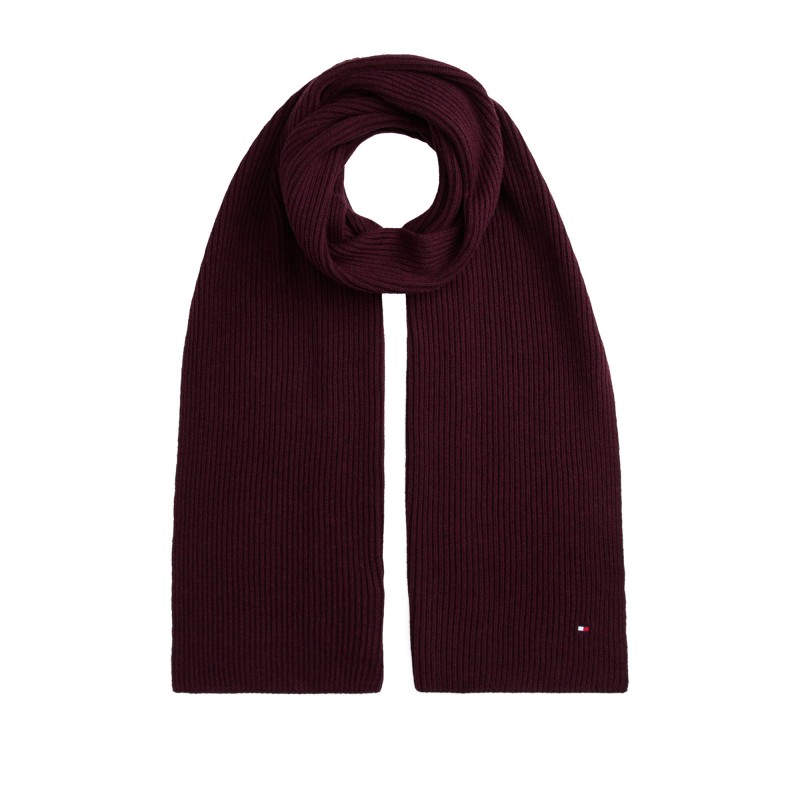 Tommy Hilfiger Scarf TH Flag-Deep Burgundy Melange