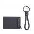 Tommy Hilfiger Saffiano Metal CC & Keyfob-Black