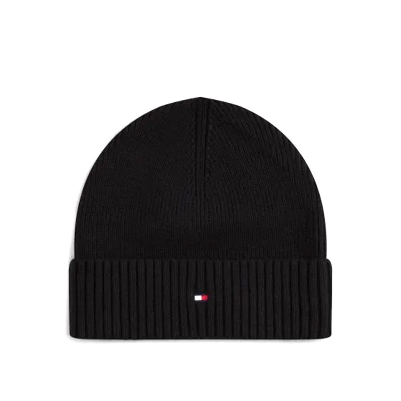Tommy Hilfiger Flag Beanie And Gloves Gift Set-Black