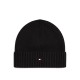 Tommy Hilfiger Flag Beanie And Gloves Gift Set-Black