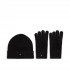Tommy Hilfiger Flag Beanie And Gloves Gift Set-Black