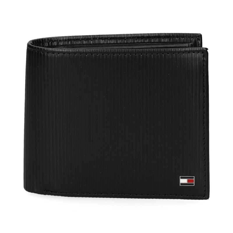 Tommy Hilfiger Wallet TH Flag And Coin-Black