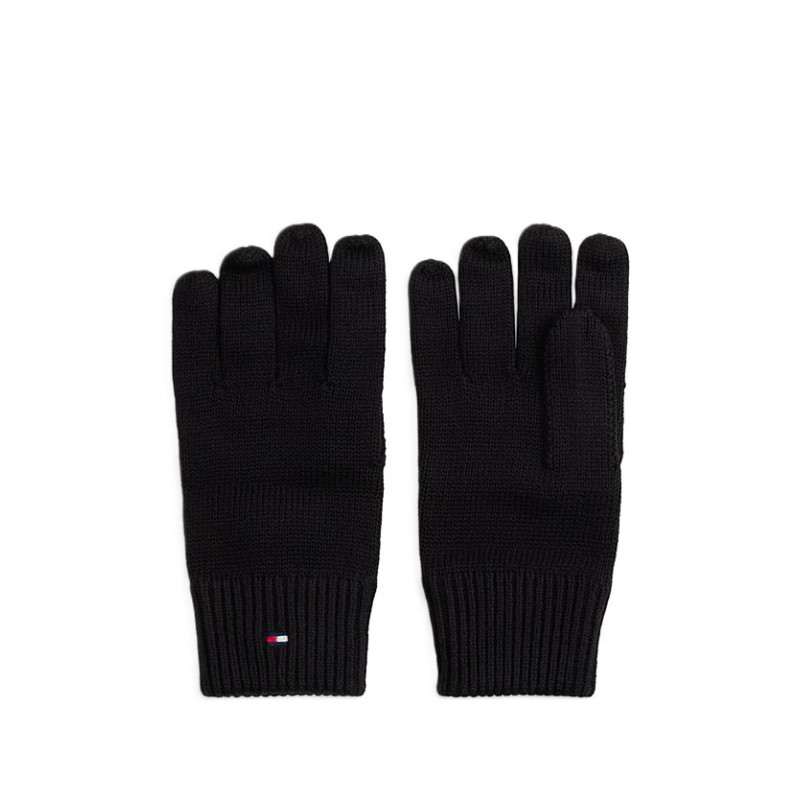 Tommy Hilfiger Beanie And Gloves TH Flag-Black Tommy Hilfiger Beanie And Gloves TH Flag-Black