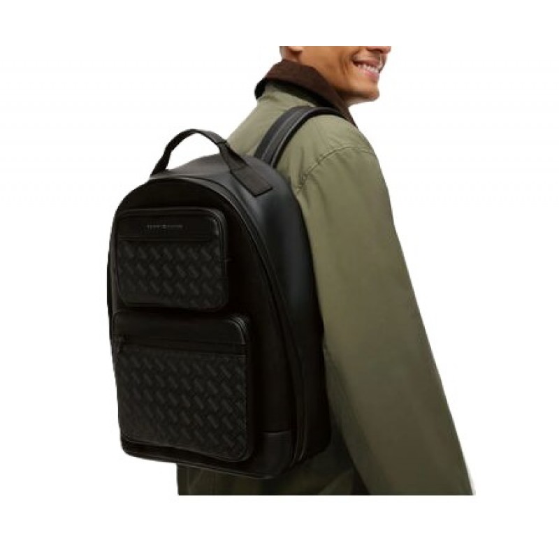 Tommy Hilfiger Backpack TH Modern Monogram-Black Tommy Hilfiger Backpack TH Modern Monogram-Black
