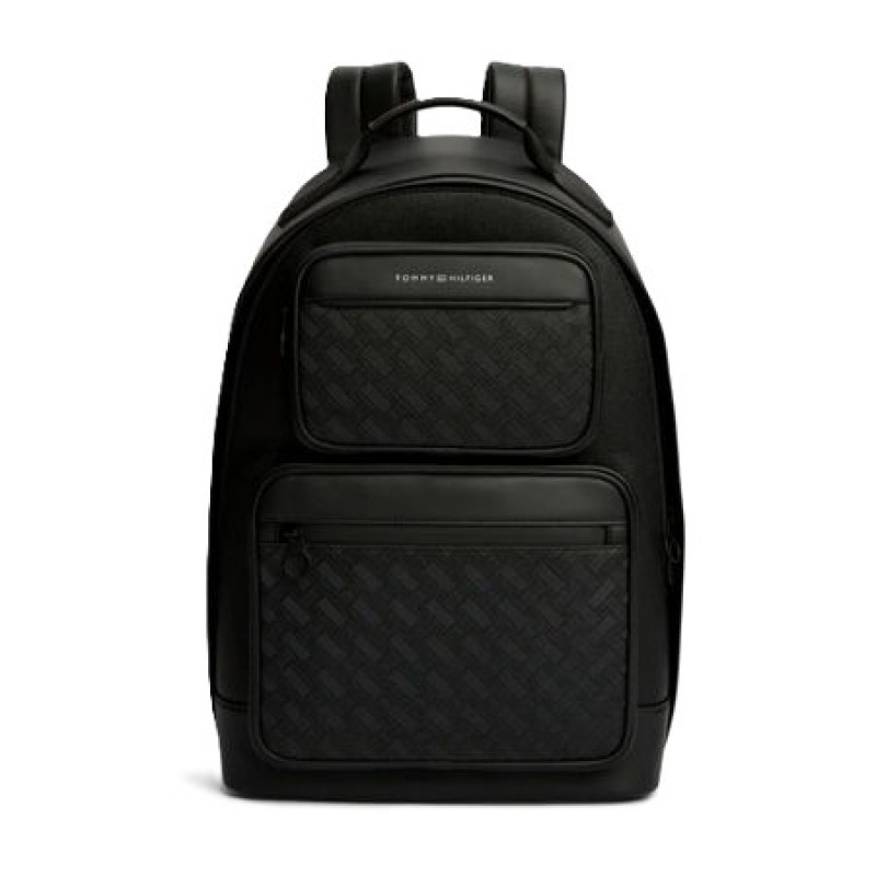 Tommy Hilfiger Backpack TH Modern Monogram-Black Tommy Hilfiger Backpack TH Modern Monogram-Black