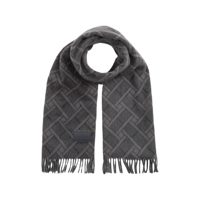 Tommy Hilfiger Scarf TH Flag Jacquard-Black Tommy Hilfiger Scarf TH Flag Jacquard-Black
