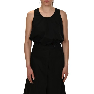 Lotus Eaters Shrunk Puffy Top-Black