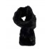 Replay Scarf Faux Fur With Diamond Logo-Black