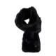 Replay Scarf Faux Fur With Diamond Logo-Black Replay Scarf Faux Fur With Diamond Logo-Black