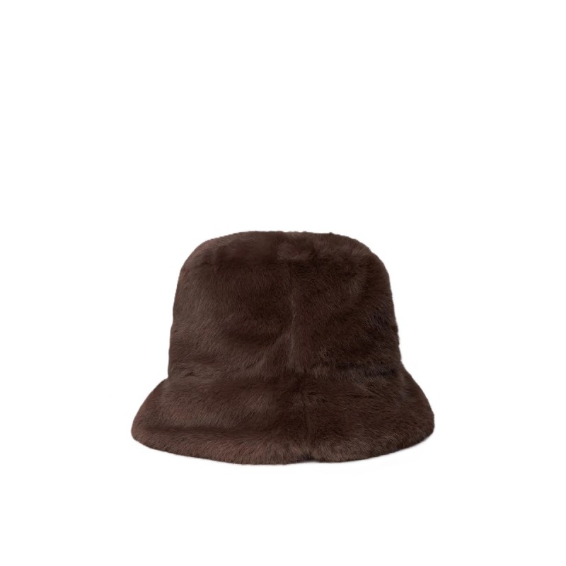 Replay Bucket Hat Faux Fur-Brown Replay Bucket Hat Faux Fur-Brown