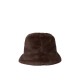 Replay Bucket Hat Faux Fur-Brown Replay Bucket Hat Faux Fur-Brown