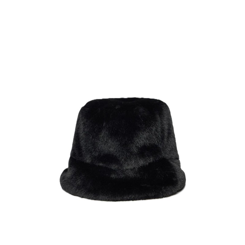 Replay Bucket Hat Faux Fur-Black