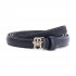 Tommy Hilfiger Waist Monogram Leather Belt-Desert Sky