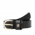 Tommy Hilfiger Belt 2.5 TH Monogram Leather-Black