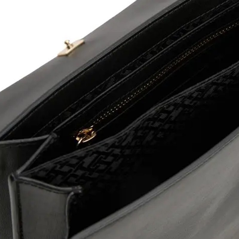 Tommy Hilfiger Satchel Bag Flap TH Heritage-Black Tommy Hilfiger Satchel Bag Flap TH Heritage-Black