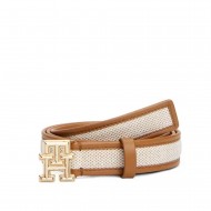 Tommy Hilfiger Belt Canvas TH Monogram Logo 2.5 cm-Cognac
