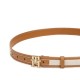 Tommy Hilfiger Belt Canvas TH Monogram Logo 2.5 cm-Cognac