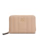 Tommy Hilfiger Wallet Th Monogram Flag Quilted Zip-Around-Coastal Taupe
