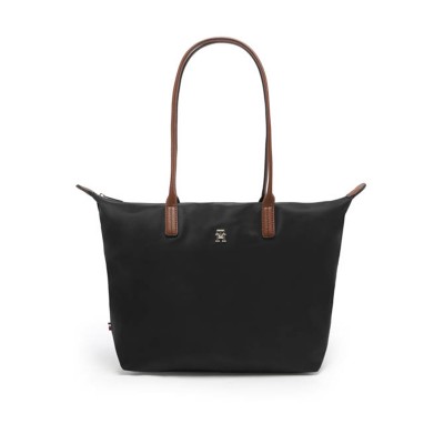 Tommy Hilfiger Tote Bag TH Monogram Contrast Handle-Black