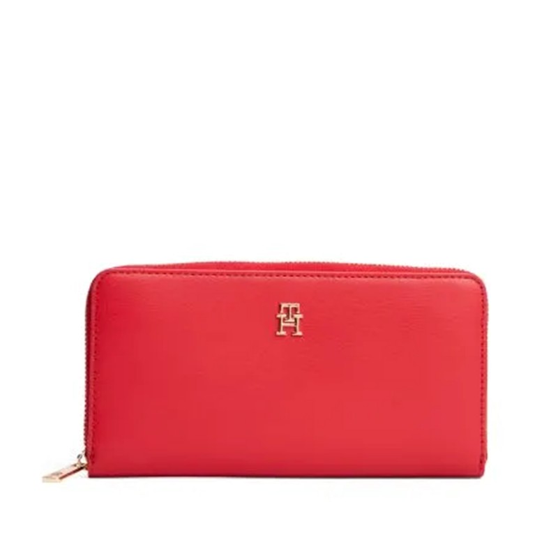 Tommy Hilfiger Wallet TH Monogram Zip Around-Primary Red