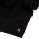 Tommy Hilfiger Scarf Fluffy Knitted With Cable Chic Pattern-Black
