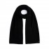 Tommy Hilfiger Scarf Fluffy Knitted With Cable Chic Pattern-Black