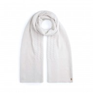 Tommy Hilfiger Scarf Fluffy Knitted With Cable Chic Pattern-Grey Whisper