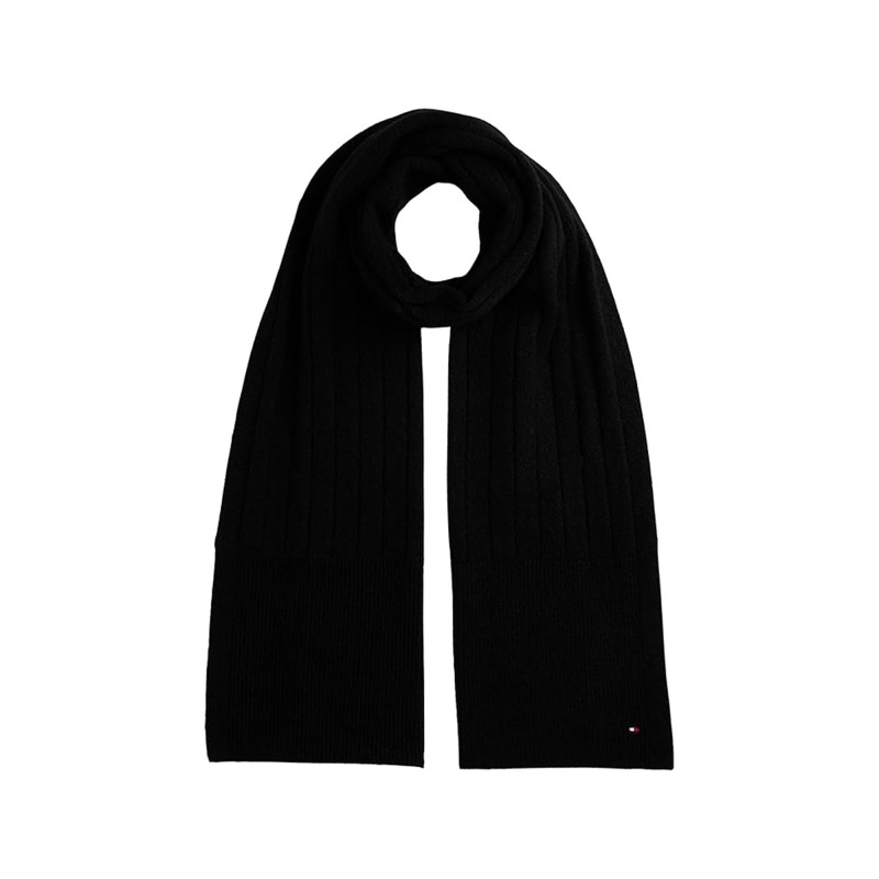 Tommy Hilfiger Beanie And Scarf TH Flag Gift Box-Black