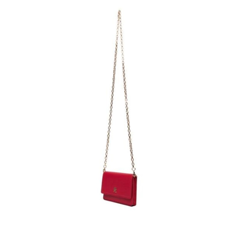 Tommy Hilfiger Wallet Chain TH Icon Card Holder-Primary Red