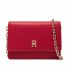Tommy Hilfiger Wallet Chain TH Icon Card Holder-Primary Red
