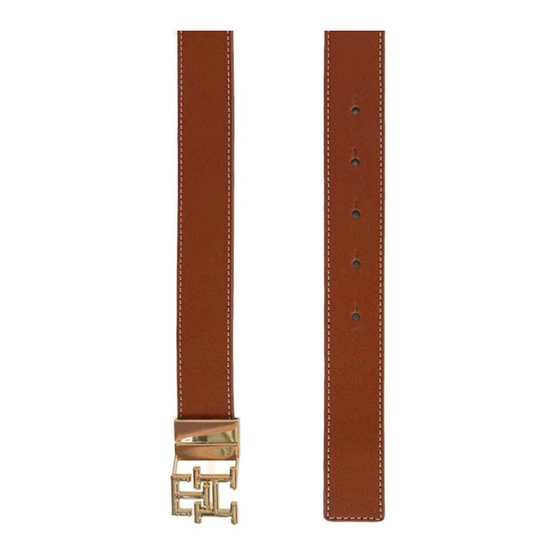 Tommy Hilfiger Belt 3.0 TH Logo-Black Mono/Cognac Tommy Hilfiger Belt 3.0 TH Logo-Black Mono/Cognac
