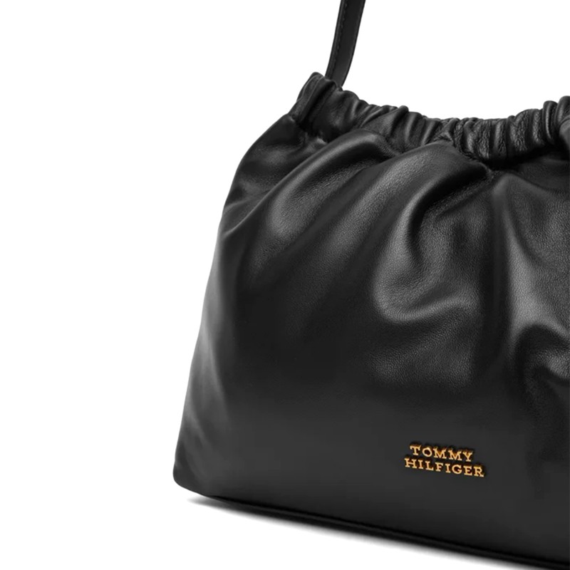 Tommy Hilfiger Shoulder Bag Soft Leather-Black