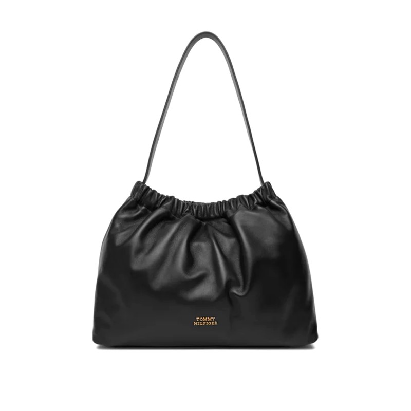 Tommy Hilfiger Shoulder Bag Soft Leather-Black
