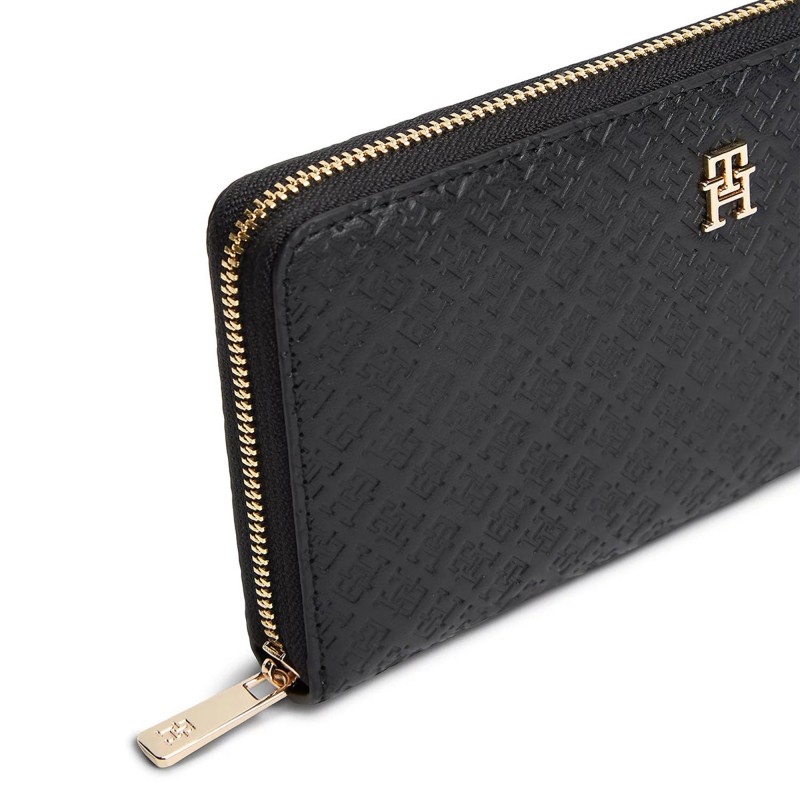 Tommy Hilfiger Wallet Zip Large th Icon-Black