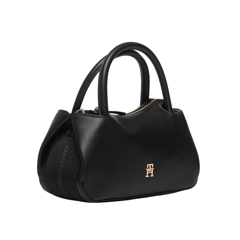 Tommy Hilfiger Bag TH Logotape Mini Satchel-Black Tommy Hilfiger Bag TH Logotape Mini Satchel-Black