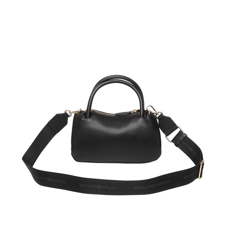 Tommy Hilfiger Bag TH Logotape Mini Satchel-Black Tommy Hilfiger Bag TH Logotape Mini Satchel-Black