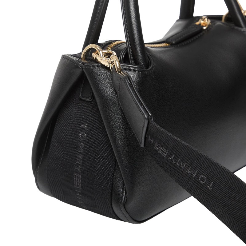 Tommy Hilfiger Bag TH Logotape Mini Satchel-Black Tommy Hilfiger Bag TH Logotape Mini Satchel-Black