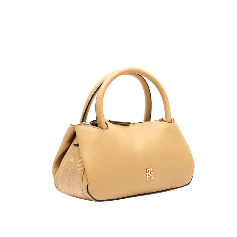 Tommy Hilfiger Bag TH Logotape Mini Satchel-Beige