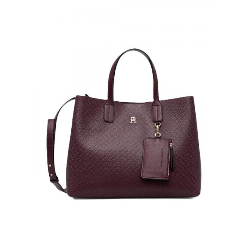 Tommy Hilfiger Satchel Bag TH Icon Monologo-Oxblood