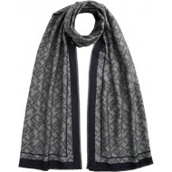 Tommy Hilfiger Scarf TH Monogram Jacquard-Space Blue
