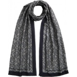 Tommy Hilfiger Scarf TH Monogram Jacquard-Space Blue