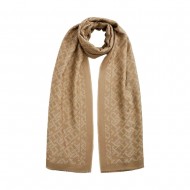 Tommy Hilfiger Scarf TH Monogram Jacquard-Rich Walnut