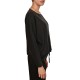 Philosophy Satin Sandwashed Cropped Top-Black Philosophy Satin Sandwashed Cropped Top-Black